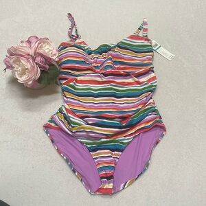 ANNE COLE NWT Size 16 One Piece Swimsuit